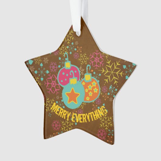 Merry Everything Ornaments Custom Acrylic Ornament (Vorderseite)