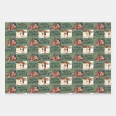 Merry Everything Script 6 Foto Weihnachten Geschenkpapier Set (Vorderseite 2)