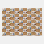 Merry Everything Script 6 Foto Weihnachten Geschenkpapier Set (Vorderseite)