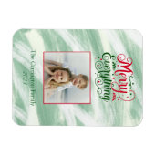 Merry Everything Script Foto Holiday Gruß Magnet (Horizontal)