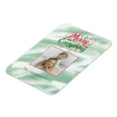 Merry Everything Script Foto Holiday Gruß Magnet (Linke Seite)