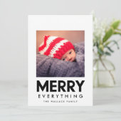Merry Everything Square Picture Modern Feiertagskarte (Stehend Vorderseite)