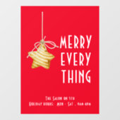 Merry Everything Star Ornament Holiday Fensteraufkleber (Blatt)