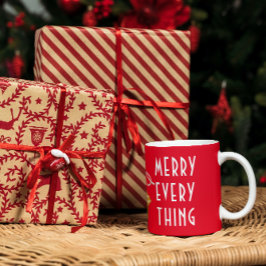 Merry Everything Star Ornament Weihnachten Kaffeetasse
