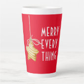 Merry Everything Star Ornament Weihnachten Milchtasse (Vorderseite)
