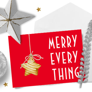 Merry Everything Star Ornament Weihnachten Postkarte