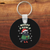 Merry F-caw-f Black Crow Fcawf Christmas Holiday F Schlüsselanhänger (Vorderseite)