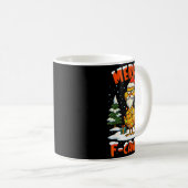 Merry F-caw-f Chicken Christmas Funny Rooster Men Kaffeetasse (VorderseiteRechts)