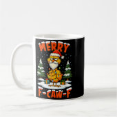 Merry F-caw-f Chicken Christmas Funny Rooster Men Kaffeetasse (Links)