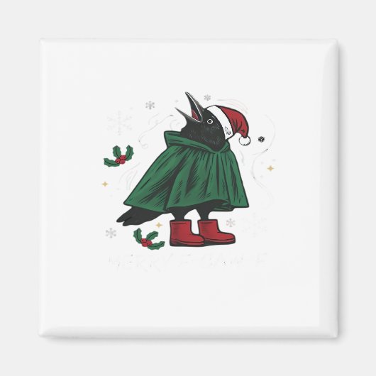 Merry F-Caw-F Classic Funny Graphic Magnet (Vorne)