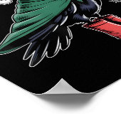 Merry F-caw-f Crow, Black Bird Christmas, Christma Poster (Ecke)