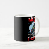 Merry F-caw-f Crow Christmas Snowflake Xmas Lights Kaffeetasse (VorderseiteRechts)