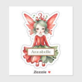 Merry Fairy Christmas Custom-Cut Vinyl Sticker