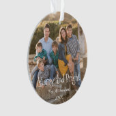Merry Family Foto Ornament (Vorderseite)