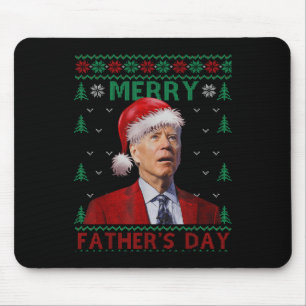 Merry Fathers Day Santa Joe Biden Christmas Ugly S Mousepad