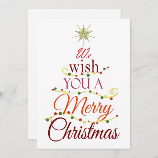 Merry Feiertagskarte (Vorne/Hinten)