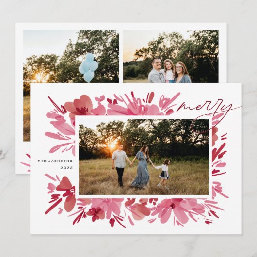 Merry Feiertagskarte (Vorne/Hinten)