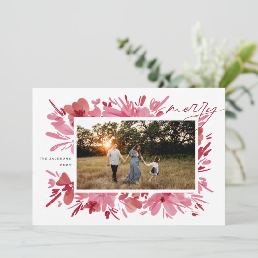 Merry Feiertagskarte (Stehend Vorderseite)