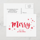 Merry Feiertagspostkarte (Vorne/Hinten)
