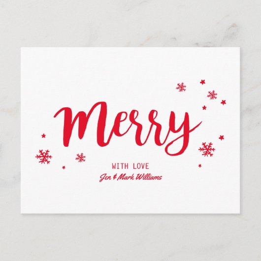 Merry Feiertagspostkarte (Vorderseite)