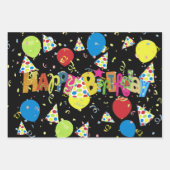 Merry Festive Joyous Birthday Geschenkpapier Set (Vorderseite 3)