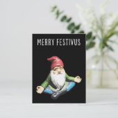 Merry Festivus Gnome Weihnachtskarte Karte (Stehend Vorderseite)