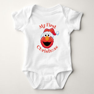 Merry First Christmas Elmo Baby Strampler