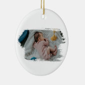 Merry First Christmas Parents Baby Foto Keramik Ornament (Rechts)