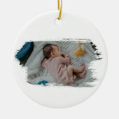 Merry First Christmas Parents Baby Foto Keramik Ornament (Vorne)