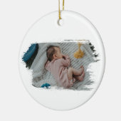 Merry First Christmas Parents Baby Foto Keramik Ornament (Links)