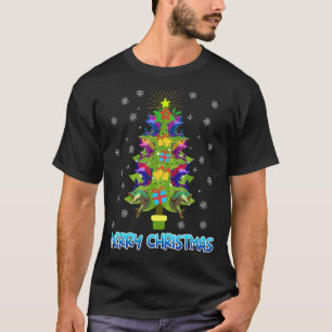 Merry Fischmas Tannenbaum befischt Angeller T-Shirt
