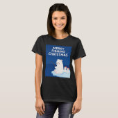 Merry Fishing Christmas – Cute Polar Bear&Snowmen T-Shirt (Vorne ganz)