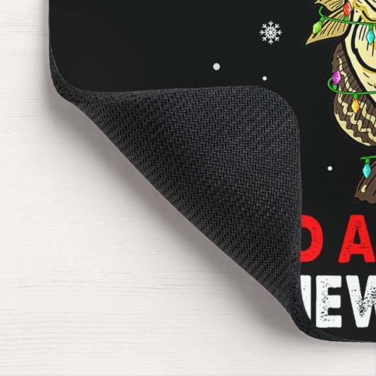 Merry Fishmas And A Crape New Year Fishing Funny X Mousepad (Ecke)