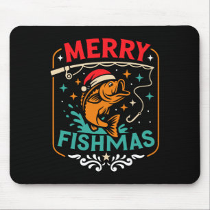 Merry Fishmas B Fisch Weihnachten hässlich Sweater Mousepad