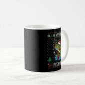 Merry Fishmas B Fish Fishing Christmas Ugly Sweate Kaffeetasse (VorderseiteRechts)
