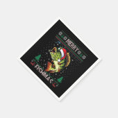 Merry Fishmas Bass Fish Weihnachtsfest Ugly Swe Serviette (Ecke)