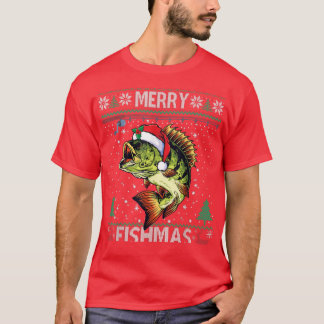 Merry Fishmas Bass Fish Weihnachtsfest Ugly Swe T-Shirt