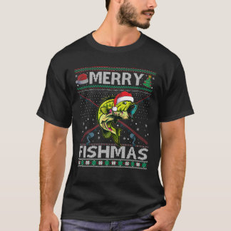 Merry Fishmas Bass Fish Weihnachtsfest Ugly Swe T-Shirt