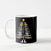Merry Fishmas Christmas Tree Funny Fishing Kaffeetasse (Links)