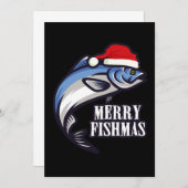 Merry Fishmas Fischerei Fischer Weihnachtsgeschenk Einladung (Vorne/Hinten)