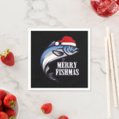 Merry Fishmas Fischerei Fischer Weihnachtsgeschenk Serviette (Beispiel)