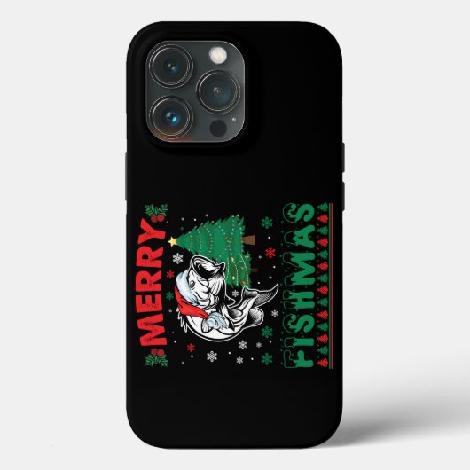 Merry Fishmas Fish Fish Vater Fischer Weihnachten Case-Mate iPhone Hülle (Rückseite)