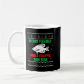 Merry Fishmas Fish Fisherman Ugly Christma Kaffeetasse (Links)