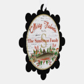 Merry Fishmas Fish Fishing Ornament Karte (Rechts)