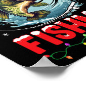 Merry Fishmas Fish Funny Fishing Weihnachtsmann Va Poster (Ecke)
