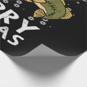 Merry Fishmas Fish Xmas Geschenkpapier (Ecke)