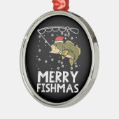 Merry Fishmas Fish Xmas Ornament Aus Metall (Links)