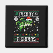 Merry Fishmas Fun Fisch Fischfang Ugly Chri Magnet (Vorne)