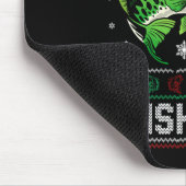 Merry Fishmas Fun Fisch Fischfang Ugly Chri Mousepad (Ecke)