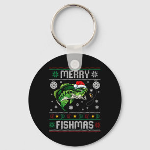 Merry Fishmas Fun Fisch Fischfang Ugly Chri Schlüsselanhänger